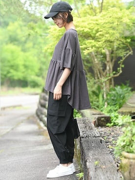 「rps（アールピーエス）のアイテム（Tシャツ/カットソー）」を使った、rps_freakさん（レディース・164cm）の夏コーディネート