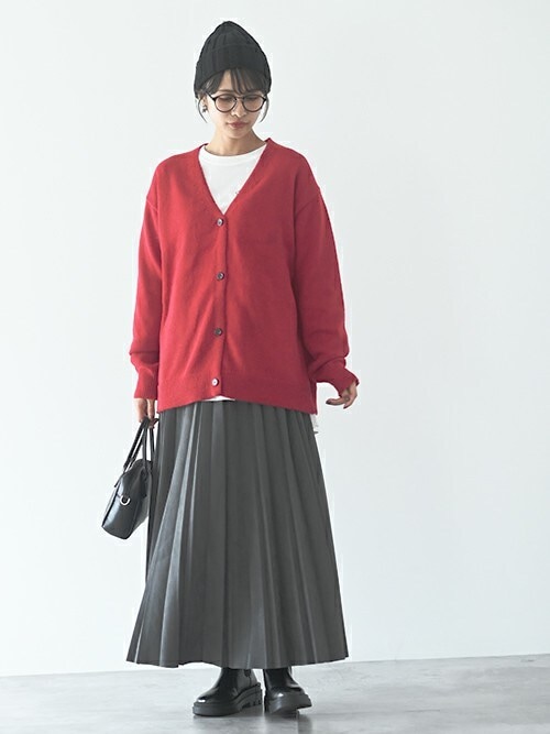 ビッグシルエットカラーニットカーディガン（カーディガン/ボレロ