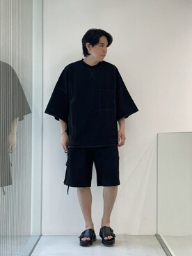 「PUBLIC TOKYO（パブリックトウキョウ）のアイテム（スウェット）」を使った、Kosuke Sugitaさん（メンズ・177cm）の夏コーディネート