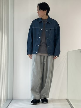 「PUBLIC TOKYO（パブリックトウキョウ）のアイテム（デニムジャケット）」を使った、Kosuke Sugitaさん（メンズ・177cm）の秋コーディネート