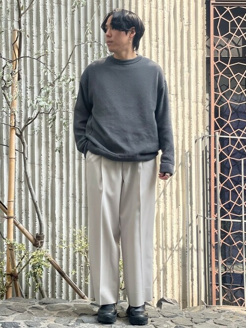 PUBLIC TOKYO ワイドパンツ セール】【セットアップ対応】含浸ワイドパンツ（スラックス