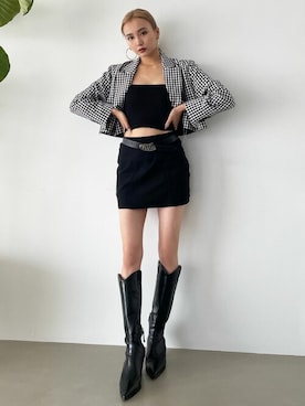 「EMODA（エモダ）のアイテム（ジャケット/アウター）」を使った、EMODA Official_STAFFさん（レディース・162cm）の冬コーディネート