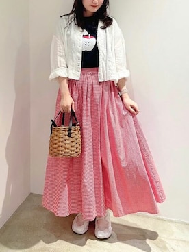 「peu pres（プープレ）のアイテム」を使った、アトリエドゥサボンさん（レディース・166cm）の春コーディネート