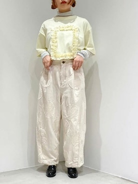 「ドット柄」｜アトリエドゥサボンさん（レディース・153cm）の夏コーディネート