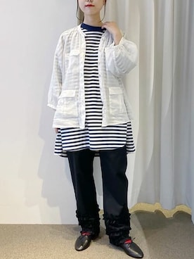 「fig Ｌondon（フィグロンドン）のアイテム」を使った、アトリエドゥサボンさん（レディース・153cm）の夏コーディネート