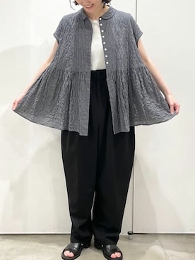 「I am I in fact...（アイアムアイインファクト）のアイテム」を使った、アトリエドゥサボンさん（レディース・158cm）の夏コーディネート