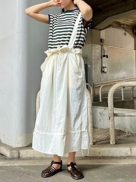 「I am I in fact...（アイアムアイインファクト）のアイテム」を使った、アトリエドゥサボンさん（レディース・166cm）の夏コーディネート