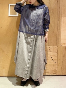 「アイテム（シャツワンピース、ブラック系）」を使った、アトリエドゥサボンさん（レディース・153cm）の夏コーディネート