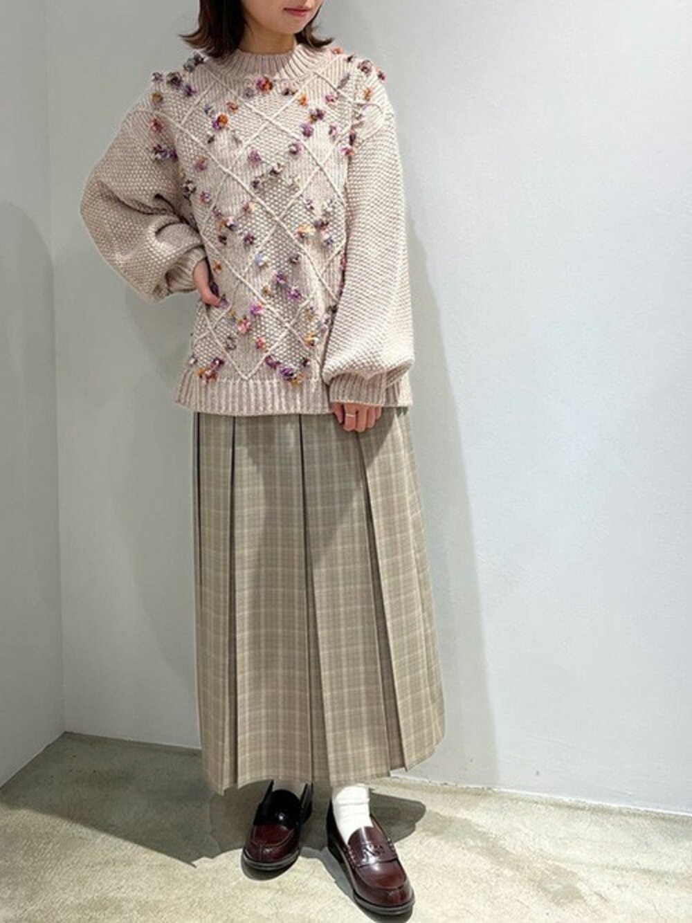 l'atelier du savon | 花壇のおはな レンガプリントワンピース l