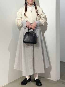 「ボストンバッグ」｜アトリエドゥサボンさん（レディース・154cm）の冬コーディネート