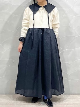 「I am I in fact...（アイアムアイインファクト）のアイテム」を使った、アトリエドゥサボンさん（レディース・155cm）の春コーディネート