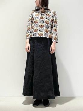 「fig Ｌondon（フィグロンドン）のアイテム」を使った、アトリエドゥサボンさん（レディース・166cm）の夏コーディネート