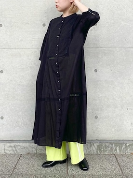 「刺繍」｜「アイテム（スリッポン）」を使った、アトリエドゥサボンさん（レディース・156cm）の夏コーディネート