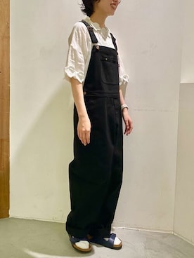「アイテム（オールインワン・サロペット）」を使った、アトリエドゥサボンさん（レディース・157cm）の夏コーディネート