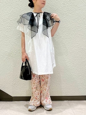 「I am I in fact...（アイアムアイインファクト）のアイテム」を使った、アトリエドゥサボンさん（レディース・153cm）の夏コーディネート