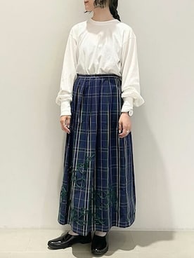 「I am I in fact...（アイアムアイインファクト）のアイテム」を使った、アトリエドゥサボンさん（レディース・154cm）の秋コーディネート