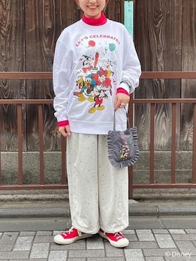 「disney」｜アトリエドゥサボンさん（レディース・150cm）の秋コーディネート