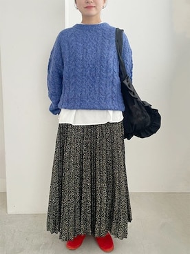 「I am I in fact...（アイアムアイインファクト）のアイテム」を使った、アトリエドゥサボンさん（レディース・151cm）の冬コーディネート