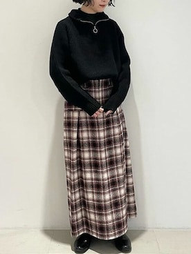 「アイテム（スカート、その他）」を使った、アトリエドゥサボンさん（レディース・154cm）の冬コーディネート