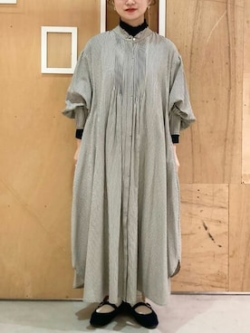 「シャツワンピース」｜アトリエドゥサボンさん（レディース・151cm）の冬コーディネート