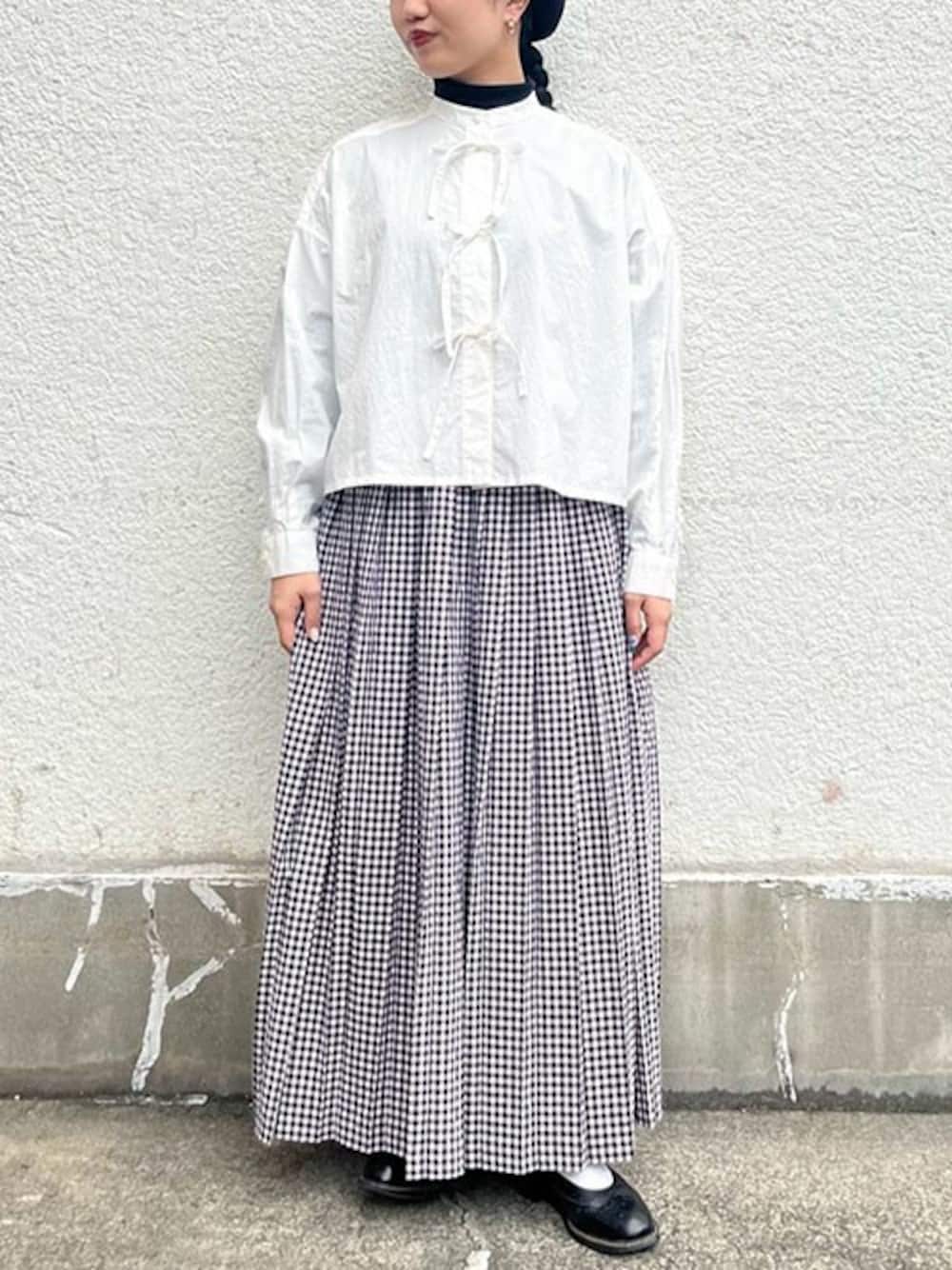 スカート fig London gingham pleats skirt fig London gingham pleats skirt