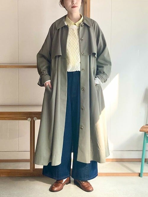 アトリエドゥサボン 配色 カラフル レトロ コート アトリエドゥサボン