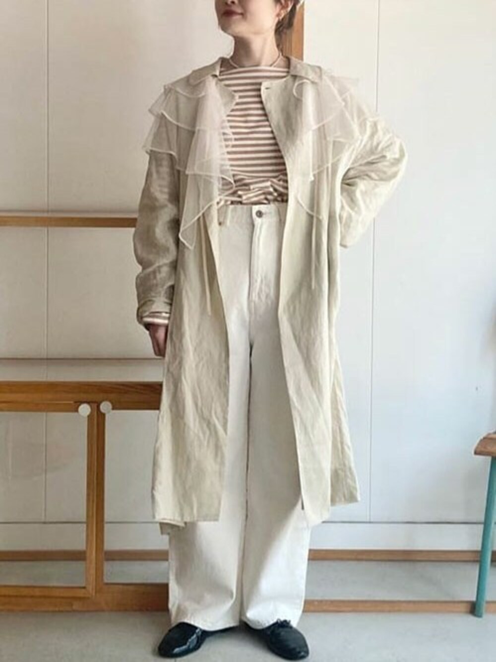 フィグロンドン through jacket スルージャケット ベージュ フィグロンドン through jacket スルージャケット ベージュ