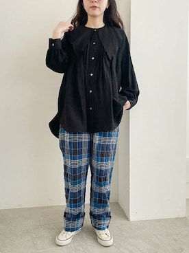 「I am I in fact...（アイアムアイインファクト）のアイテム」を使った、アトリエドゥサボンさん（レディース・161cm）の春コーディネート