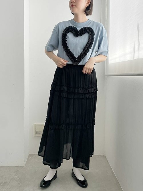 Floral Eyelet Stripe Poplin Pull On Maxi Pocket Skirt