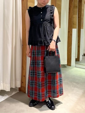 「fig Ｌondon（フィグロンドン）のアイテム」を使った、アトリエドゥサボンさん（レディース・153cm）の夏コーディネート