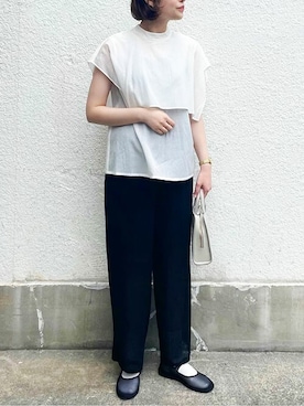 「fig Ｌondon（フィグロンドン）のアイテム」を使った、アトリエドゥサボンさん（レディース・163cm）の夏コーディネート