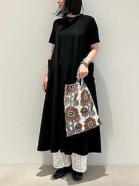 「ひまわり」｜アトリエドゥサボンさん（レディース・166cm）の夏コーディネート