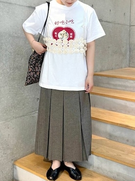 「アイテム（トートバッグ、その他）」を使った、アトリエドゥサボンさん（レディース・151cm）の夏コーディネート