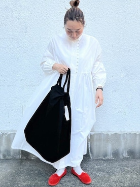 「デカバッグ」｜アトリエドゥサボンさん（レディース・154cm）の夏コーディネート