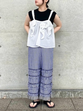 「モノトーン」｜アトリエドゥサボンさん（レディース・156cm）の夏コーディネート