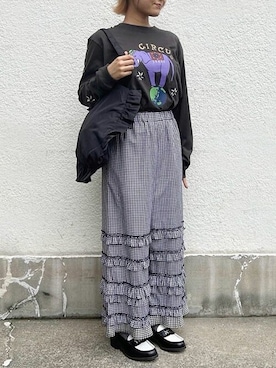 「プリーツ」｜アトリエドゥサボンさん（レディース・156cm）の秋コーディネート