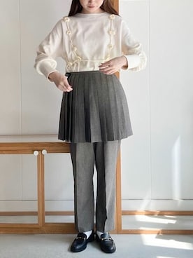 アトリエドゥサボンさん（レディース・159cm）の秋コーディネート