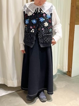 「I am I in fact...（アイアムアイインファクト）のアイテム」を使った、アトリエドゥサボンさん（レディース・153cm）の冬コーディネート