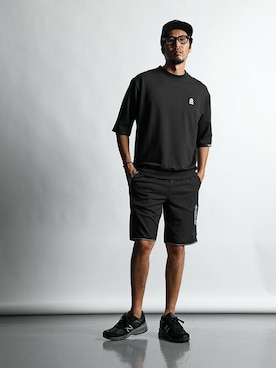 「The DUFFER of ST.GEORGE（ザダファーオブセントジョージ）のアイテム（帽子）」を使った、JEEさん（メンズ・182cm）の夏コーディネート