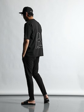 「The DUFFER of ST.GEORGE（ザダファーオブセントジョージ）のアイテム（帽子）」を使った、JEEさん（メンズ・182cm）の夏コーディネート