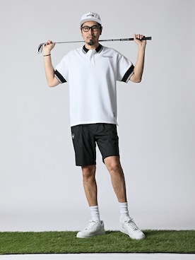 「The DUFFER of ST.GEORGE（ザダファーオブセントジョージ）のアイテム（帽子）」を使った、JEEさん（メンズ・182cm）の春コーディネート