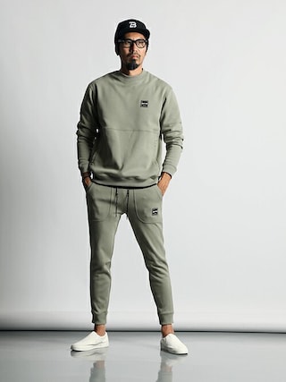 STONE  グリーンサンフェードスウェット Camphor wood スウェットパンツ ジャージ sunfade super wide baggy