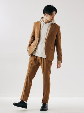 「417 EDIFICE（フォーワンセブンエディフィス）のアイテム（シューズ）」を使った、tetsuyaさん（メンズ・178cm）の冬コーディネート