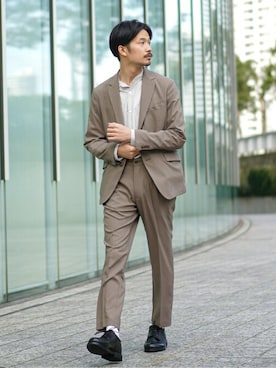 「417 EDIFICE（フォーワンセブンエディフィス）のアイテム（シューズ）」を使った、tetsuyaさん（メンズ・178cm）の冬コーディネート