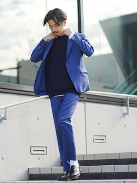 「417 EDIFICE（フォーワンセブンエディフィス）のアイテム（セットアップ）」を使った、tetsuyaさん（メンズ・178cm）の冬コーディネート