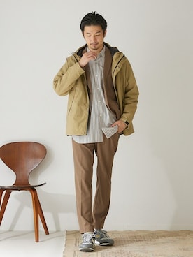 「417 EDIFICE（フォーワンセブンエディフィス）のアイテム（マウンテンパーカー）」を使った、tetsuyaさん（メンズ・178cm）の秋コーディネート
