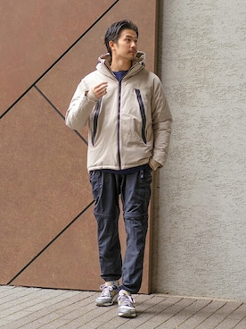 「417 EDIFICE（フォーワンセブンエディフィス）のアイテム（ダウンジャケット/コート）」を使った、tetsuyaさん（メンズ・178cm）の秋コーディネート