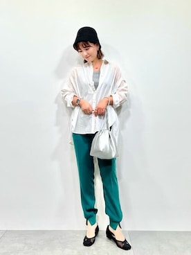 「ペーパーハット」｜アヤ.さん（レディース・163cm）の春コーディネート