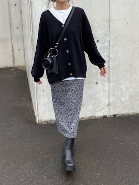 「アイテム（Tシャツ/カットソー、その他）」を使った、ayaさん（レディース・161cm）の冬コーディネート