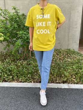 「ピスタチオ」｜「アイテム（スニーカー）」を使った、ayaさん（レディース・161cm）の春コーディネート